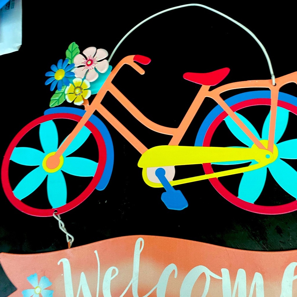 Bicycle Welcome Sign